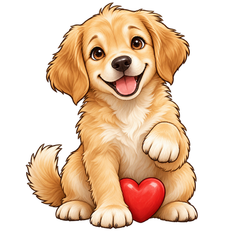 Puppy representing food and daily care